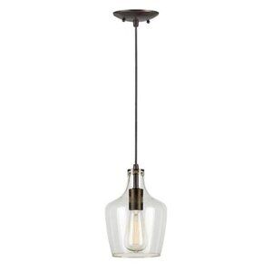 Forte  2679-01-55 9 One Light Cord-Hung Glass Mini Pendant, Brushed Nickel